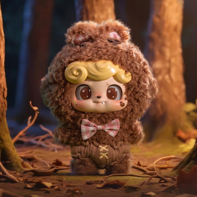 Q.kid Fairy Tales Series Plush Blindbox featuring a cartoon owl doll wearing a bow tie, available for preorder.