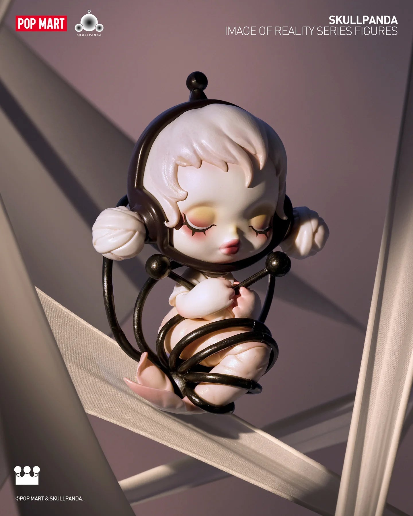 SKULLPANDA Image Of Reality Series Figures - Preorder: Baby figurine with headphones, swing, and more in blind box collection.