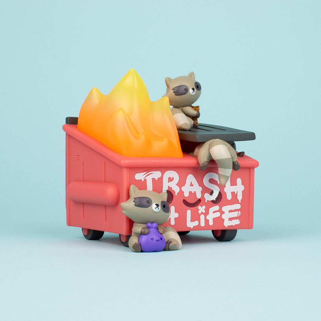 Dumpster Fire Trash Panda by 100% Soft