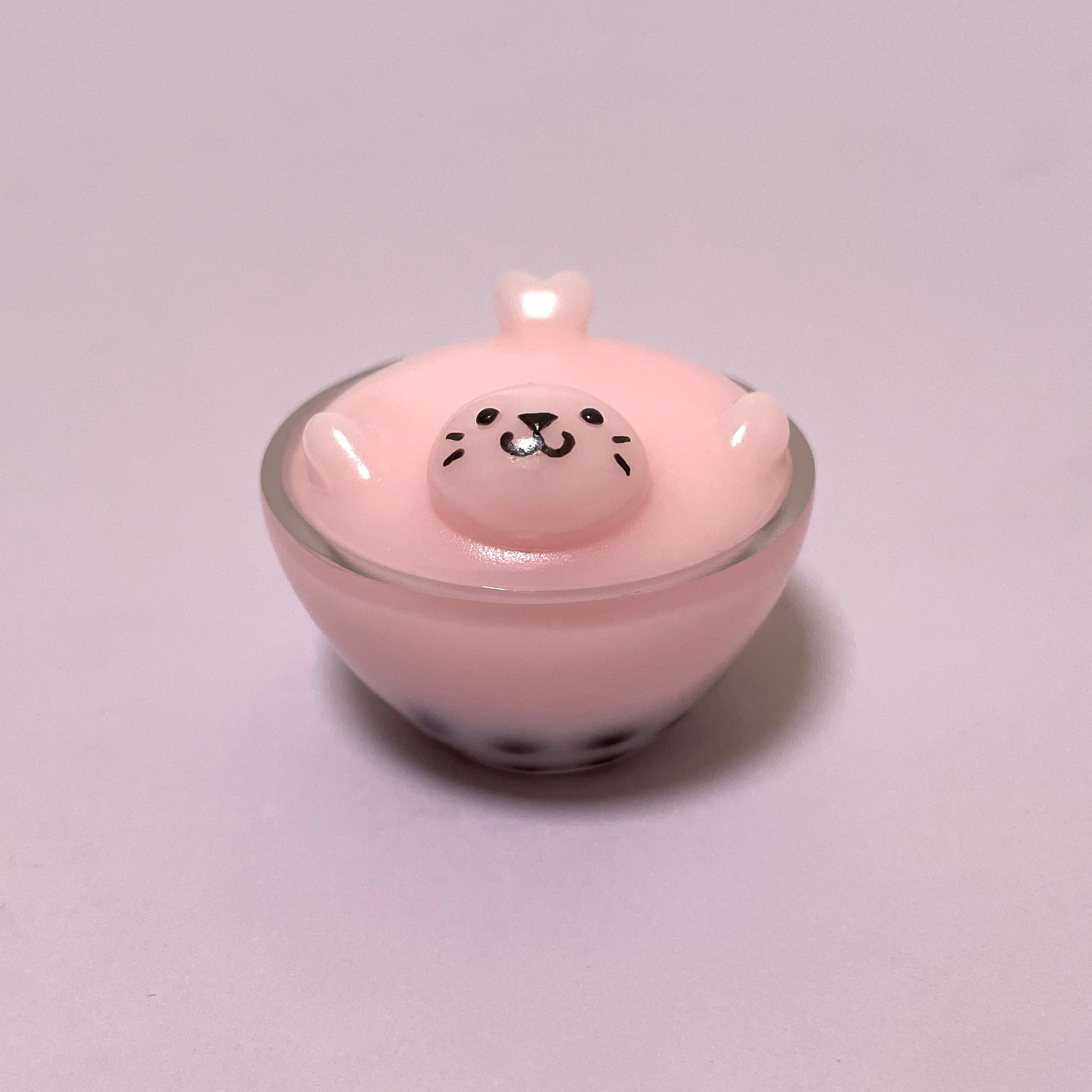 Girl Squad - Strawberry Boba Tea Seal by Little Blue Seal