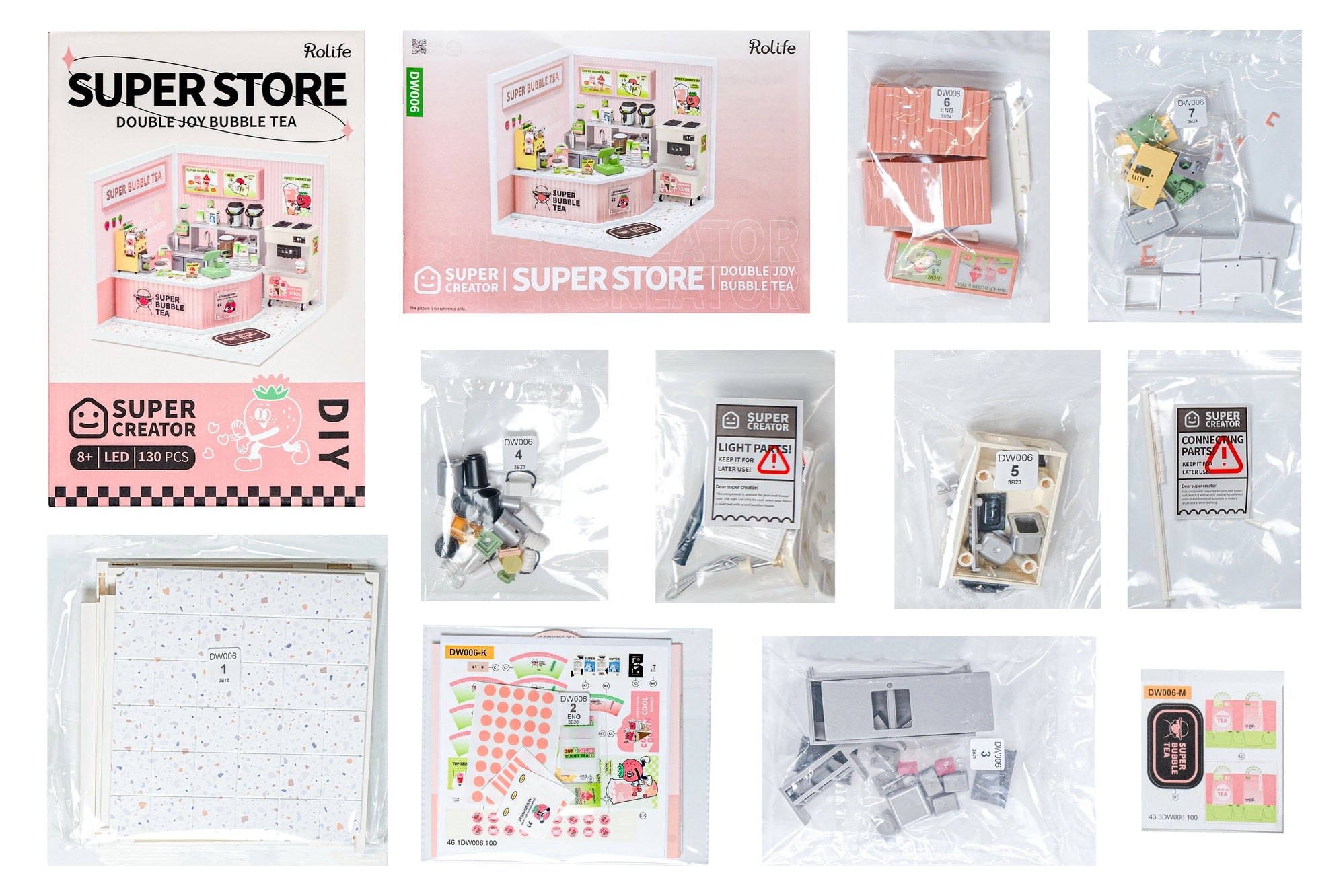 DW006 Double Joy Bubble Tea Rolife Diy Miniature House