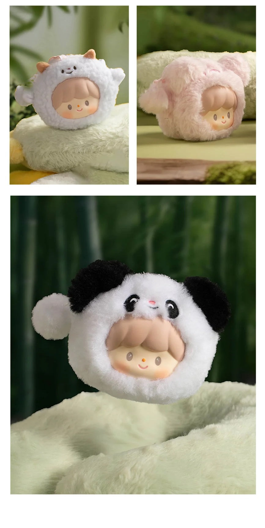 Zzoton Forest Concert Series Vinyl Plush Headphone Bag Blind Box featuring a close-up of a plush toy, part of a collectible series with potential secret designs.