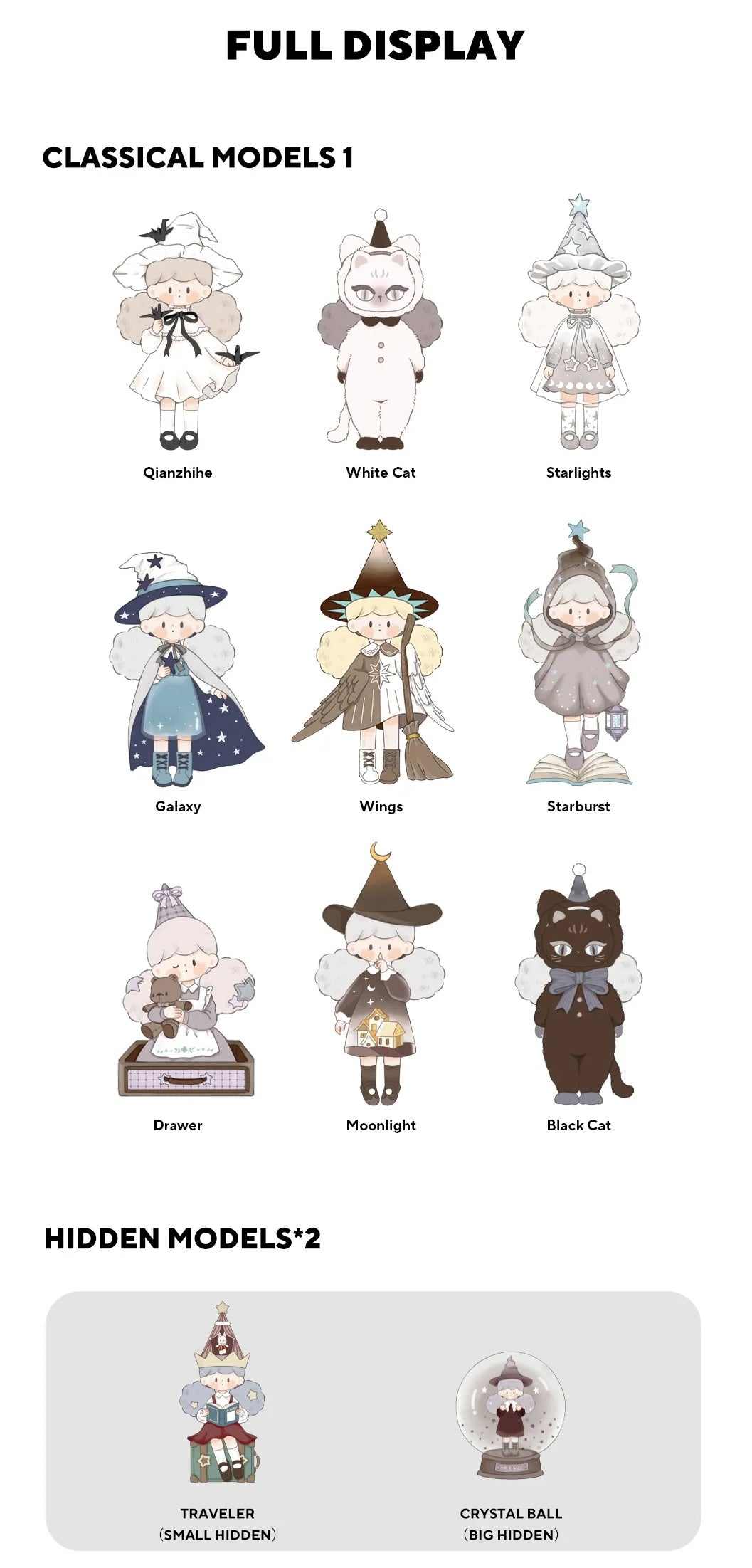 Molinta Chasing Light Series Blind Box features eleven magic-themed characters, including nine classical and two hidden models, available for preorder at Strangecat Toys.