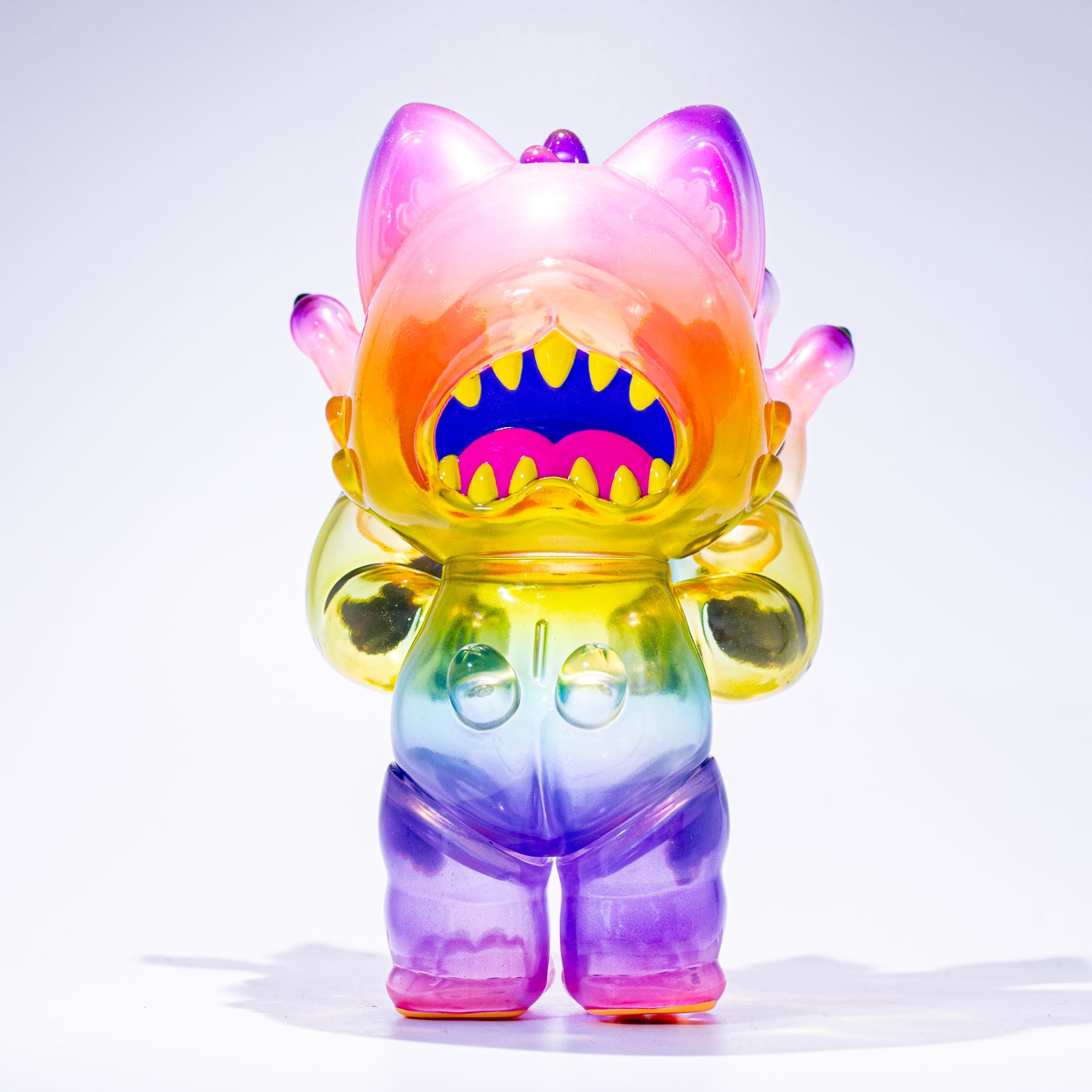 Grandpa - Rainbow Edition by Candie Bolton x Grape Brain x Prime, a 3-inch soft vinyl toy figurine, part of a limited edition of six.