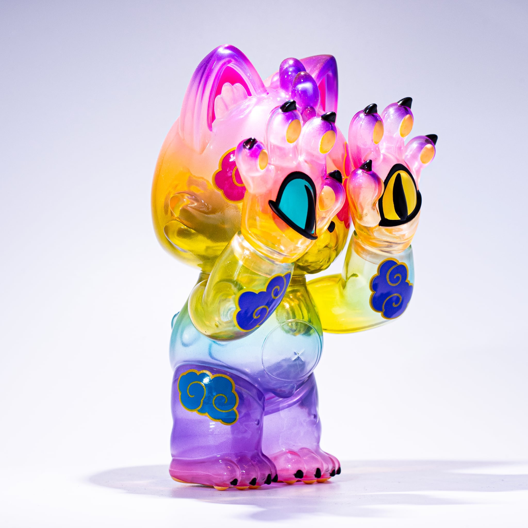 Grandpa - Rainbow Edition by Candie Bolton x Grape Brain x Prime, a 3-inch soft vinyl animal figure with whimsical swirls, limited to six pieces.