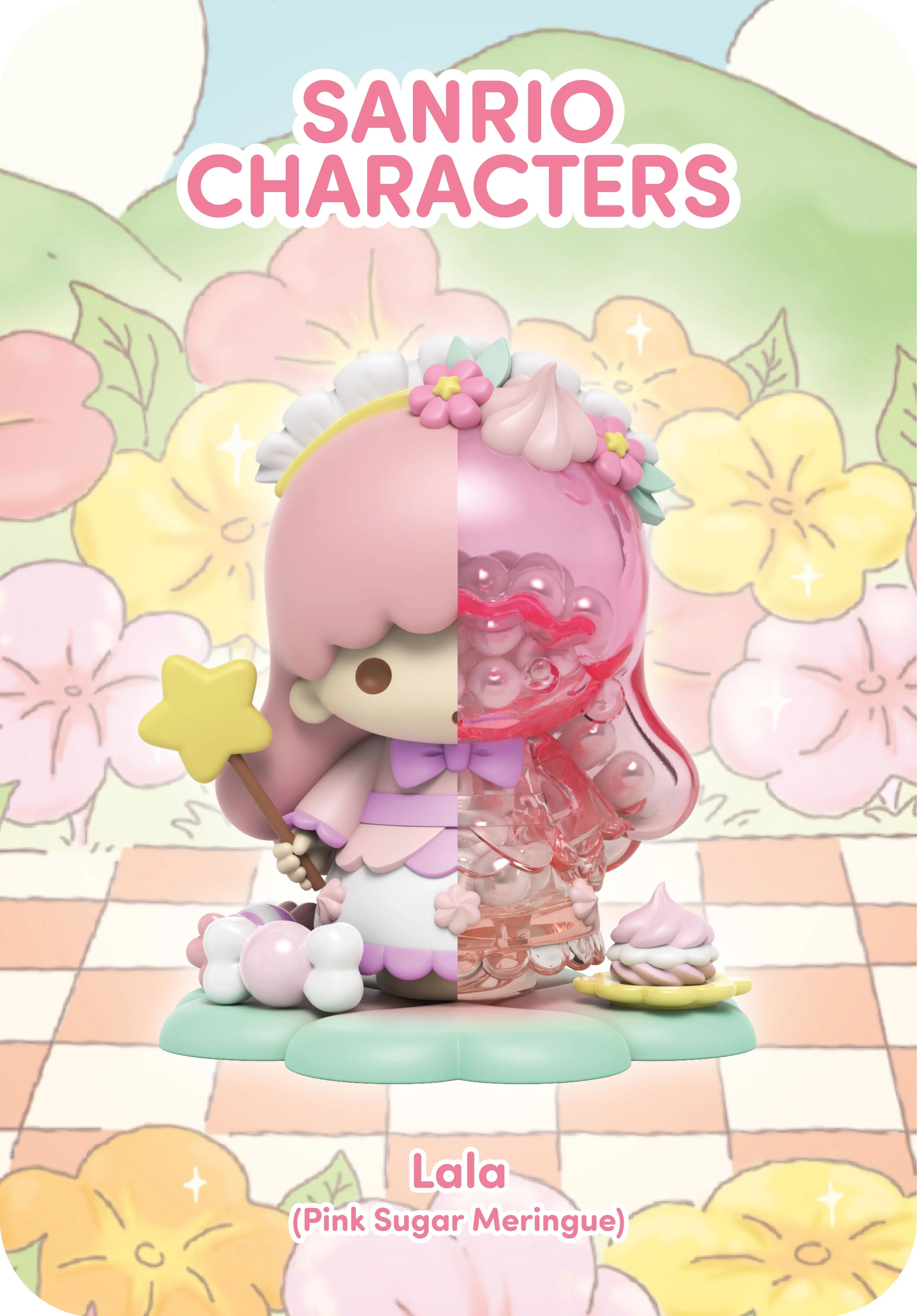 Kandy: Sanrio Floral DayDream Series figure featuring a cartoon character with pink attire and star wand. Preorder for May 2025 delivery.