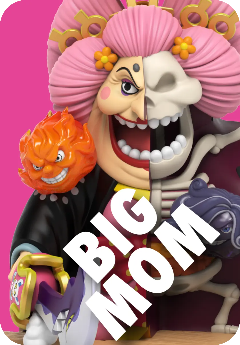 FREENY'S HIDDEN DISSECTIBLES: ONE PIECE WANO ARC EDITION figurine, featuring a dissected cartoon character, part of a collectible series by Jason Freeny.