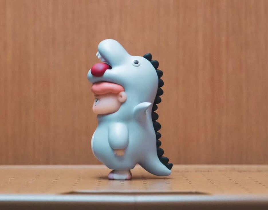 Poh Dino Blue Thunder by Vin - Preorder: A 16.5cm vinyl art toy, available for preorder, shipping May 2025, from Strangecat Toys.