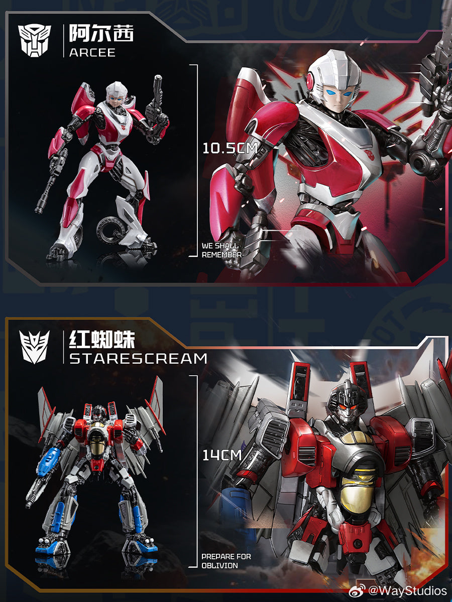 Transformers Series Vol.2 Statue Scene Blind Box preorder, featuring detailed toy robot and mecha designs, available in 8 regular or 7 plus 1 secret variant.