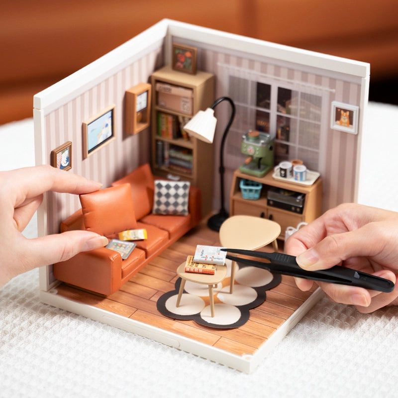 Cozy Living Lounge Rolife Diy Miniature House Abs