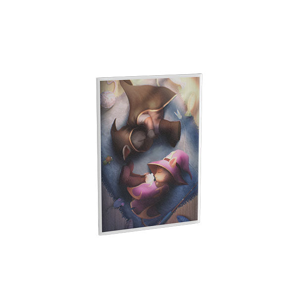 Card Sleeves: Standard DOMARU Matte Cinnamon- 'Resting Rivals' Art (100 ct)