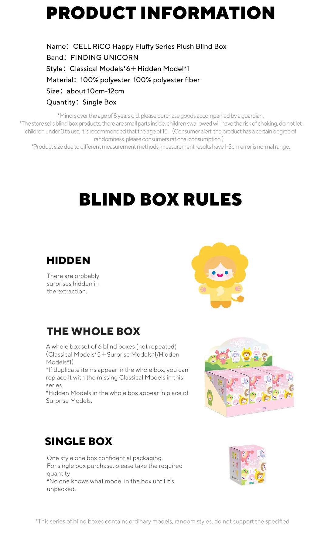 RiCO Happy Fluffy CELL Series Plush Blind Box