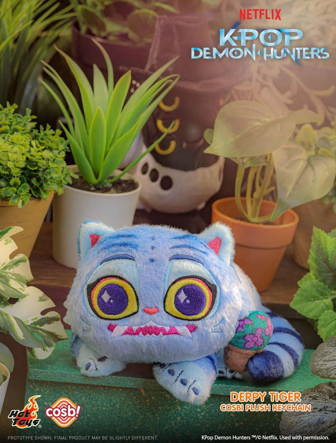 KPop Demon Hunters Derpy Tiger Plush Charm Blind Box - Preorder