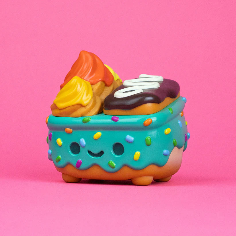 Dumpster Fire - Donut Green Vinyl Figure by 100% Soft