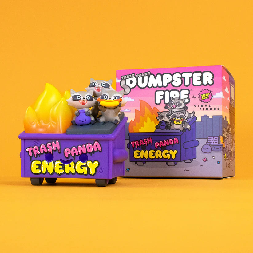 Dumpster Fire - Trash Panda Energy Vinyl Figure 100% Soft