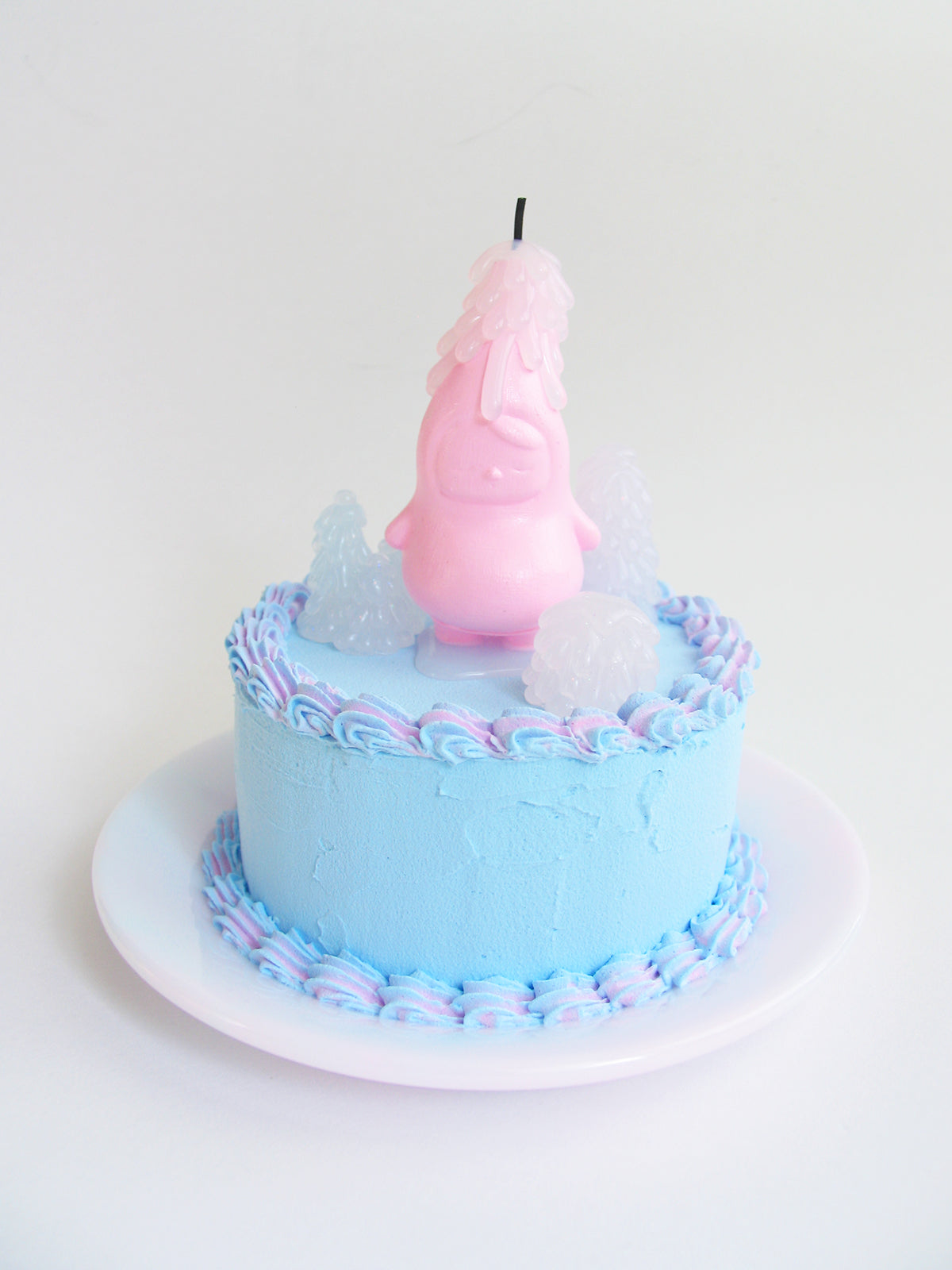 Melty World - Glue Baby Pucky Cake 1 (Pink on Blue) by Brigitte Coovert