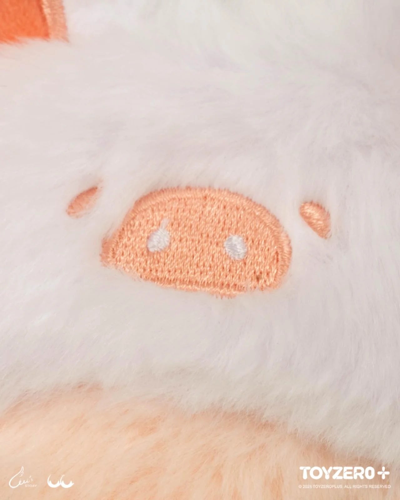LULU THE PIGGY OOTD - CLOTHES SET (ADORABLE RABBIT SET) - Preorder. Close-up of a stuffed animal resembling a rabbit, highlighting its fluffy texture.
