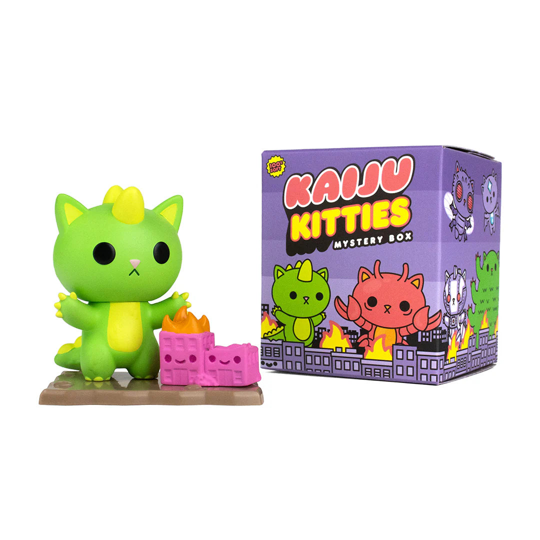A blind box series from 100% Soft: Kaiju Kitties Mystery Box Series 1. Features new trash kitties and friends in various poses. Adopt all 9 with 3 secret figures.