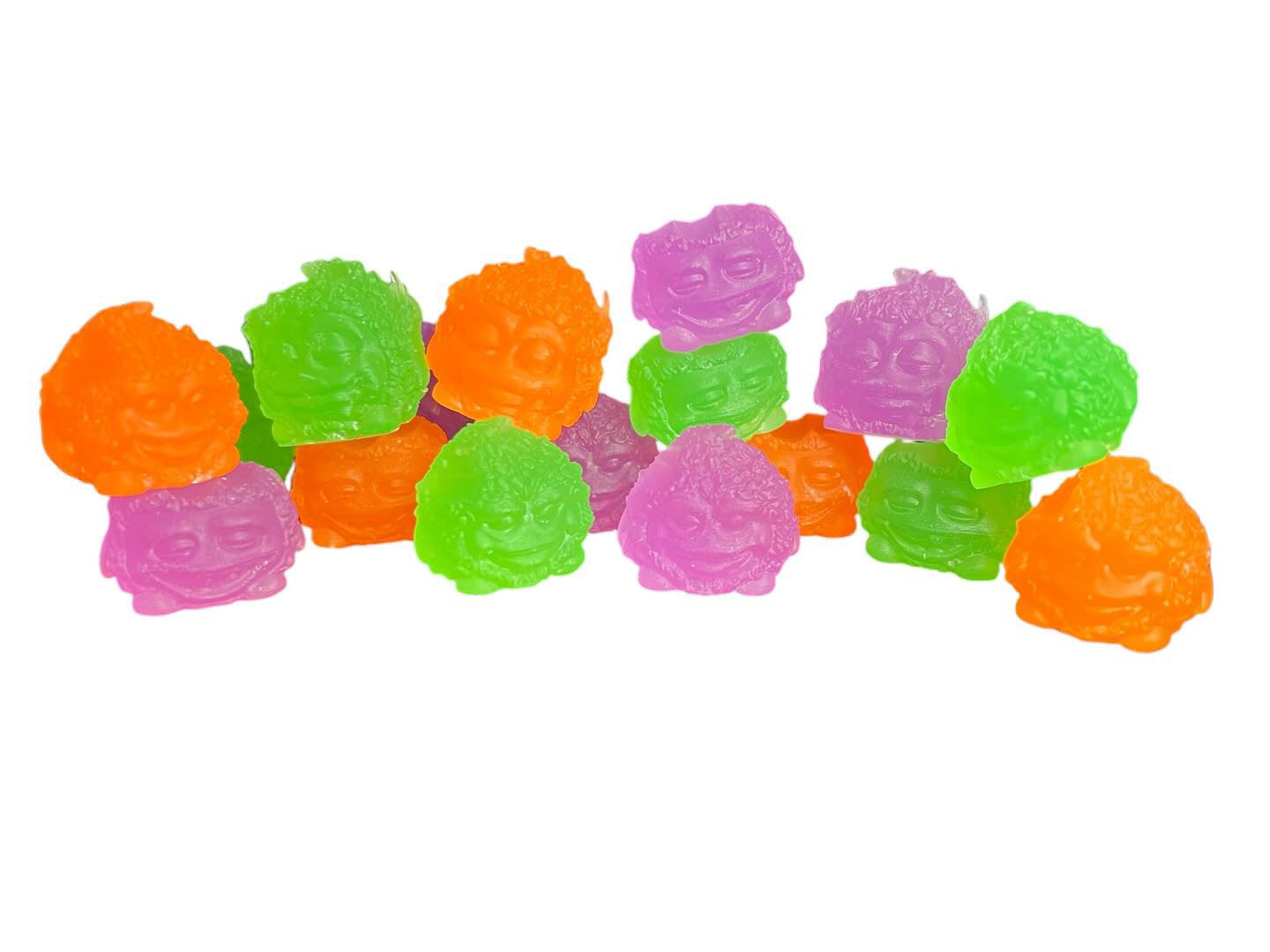 Bite Me - Bud Bites by Fettup: A unique, colorful plastic face art toy from Trash Panda's original characters, crafted in mixed media, available at Strangecat Toys.