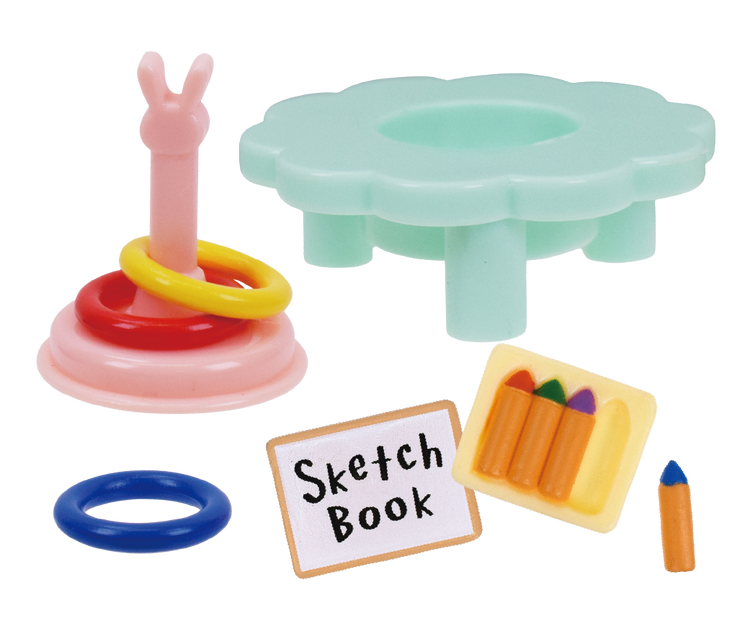 Sylvanian Families Forest Kindergarten Gacha featuring a close-up of a toy, ideal for child art and birthday cake themes.