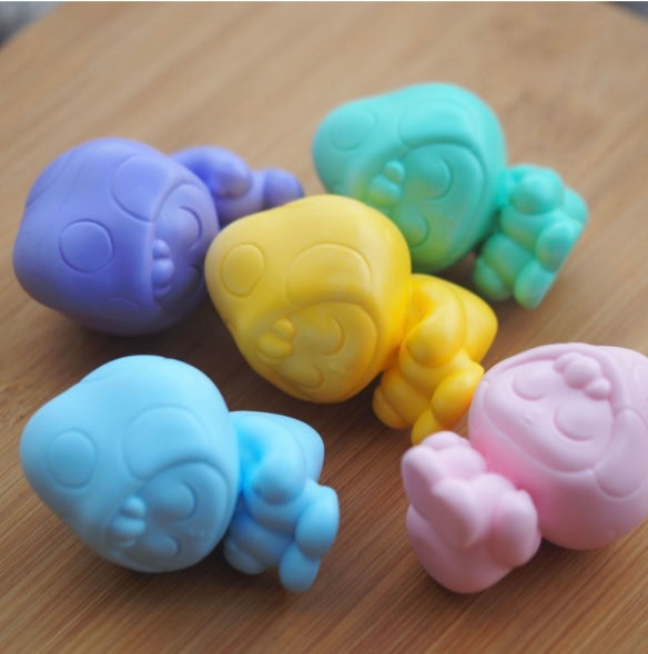 Mini Lumy Set - Preorder: A group of small plastic baby toys, 5 cm in height and length, made of resin. Set of 5.
