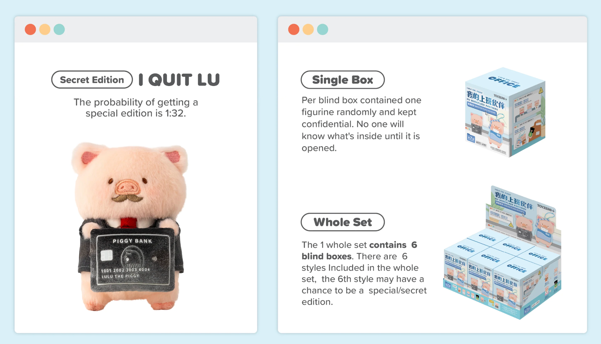 LuLu the Piggy - Office - My Workplace Partners Monitor Plush Keychain Blind Box Series