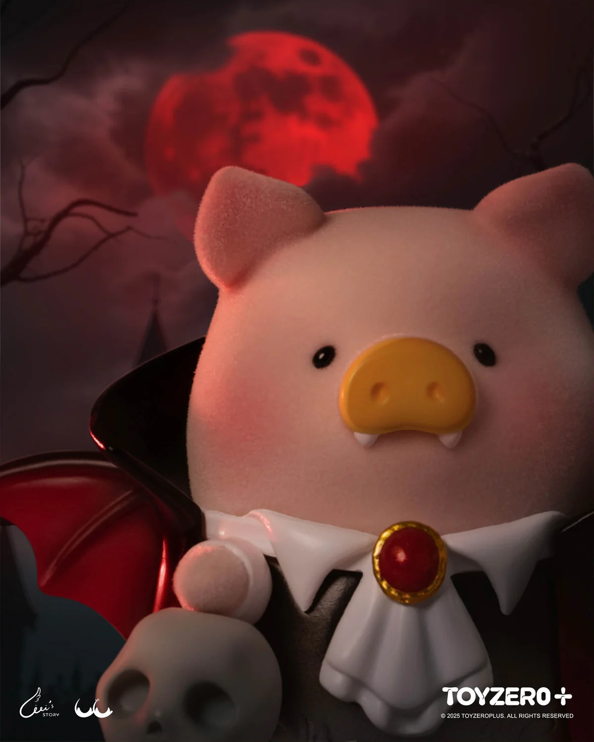 LuLu The Piggy - Surprise can 2 (Terror Castle) shows a vampire pig figurine with cape and skull, ideal for Halloween collectors. Preorder now.
