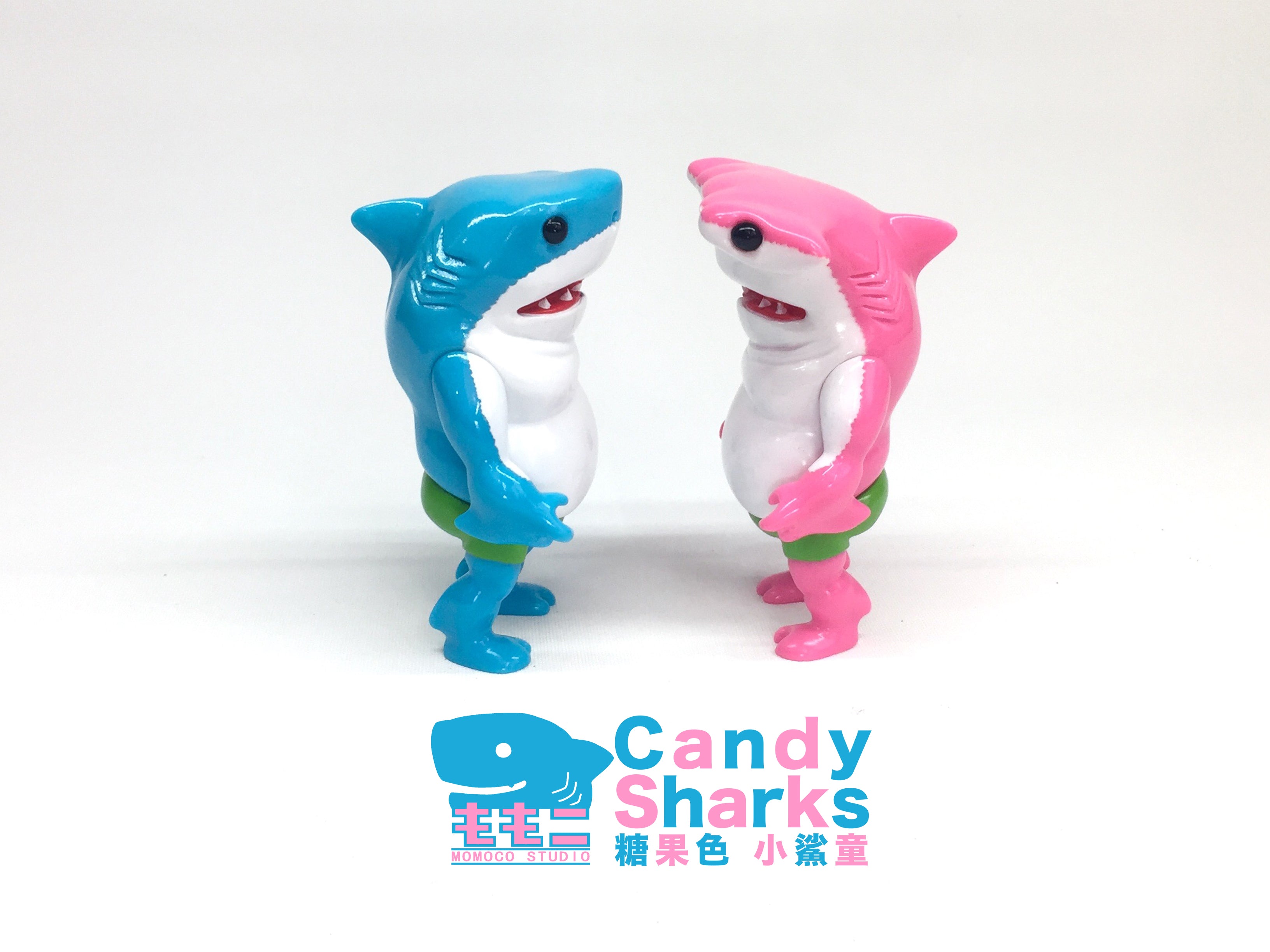 Candy Sharks - Shark Boy & Hammerhead Shark by Momoco Studio