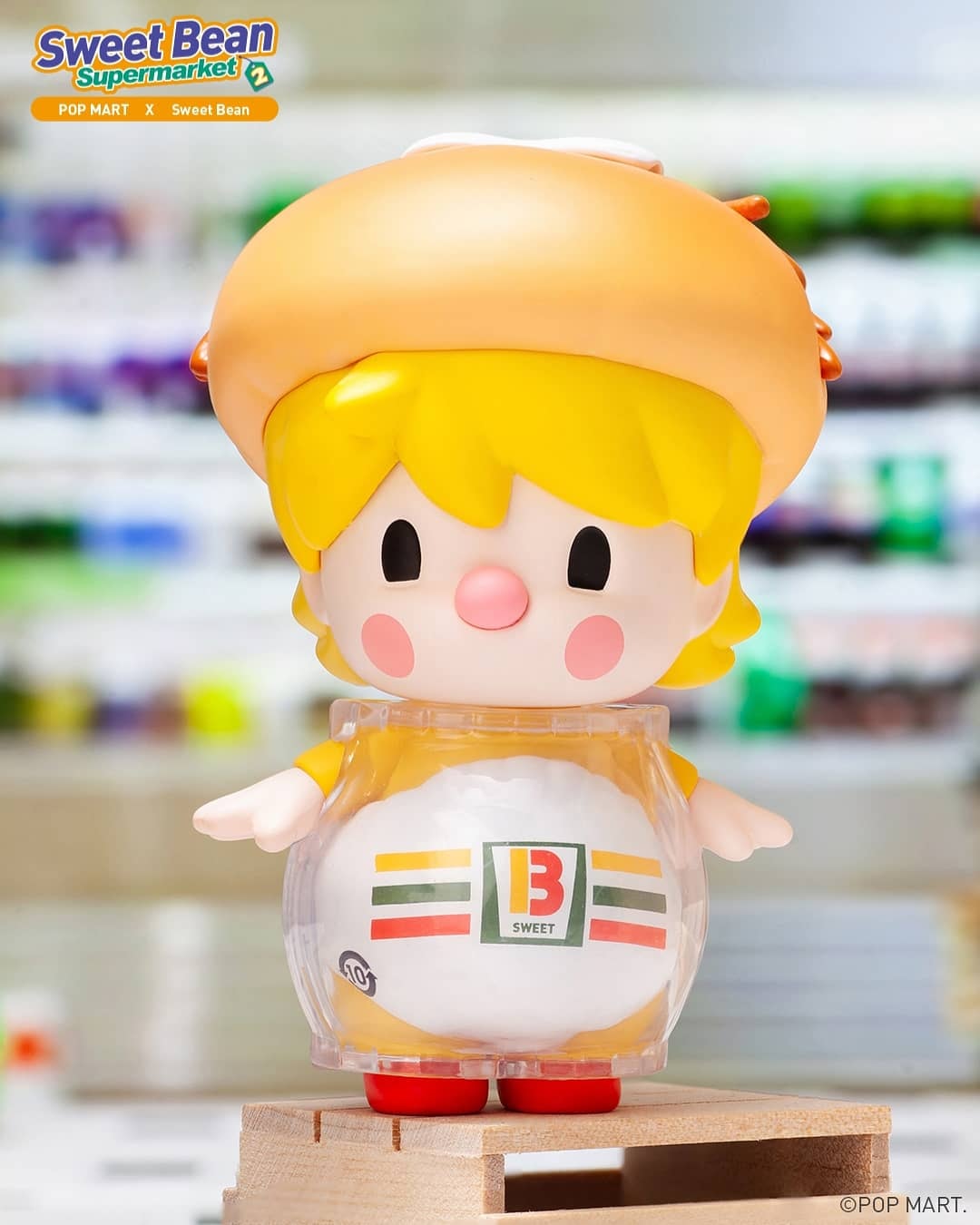 Toy figurine of a boy from Sweet Bean Supermarket Blindbox Series 2 by Sweet Bean x Pop Mart.