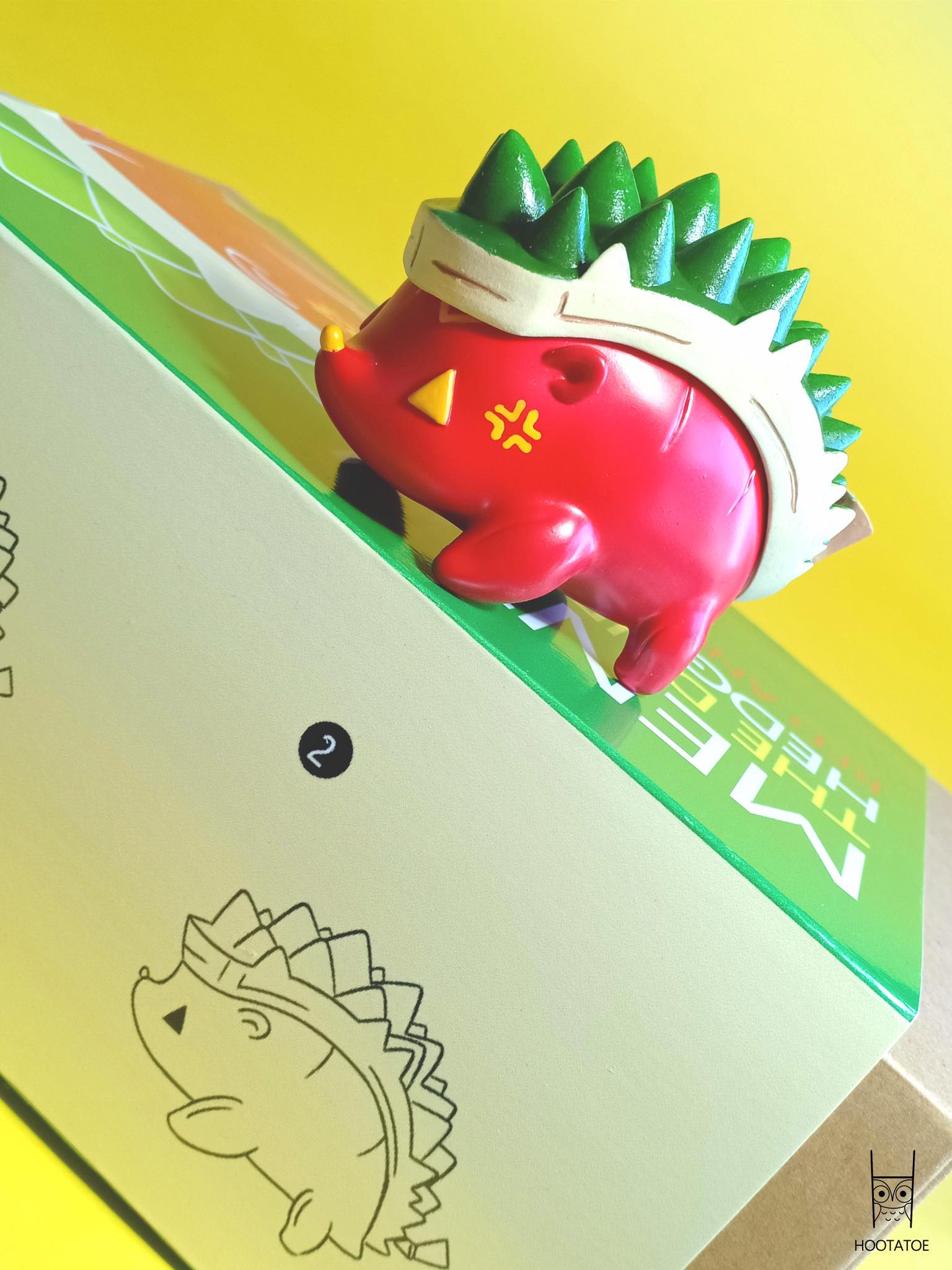 Mentu The Durian Hedgehog - Red Angry by Hootatoe