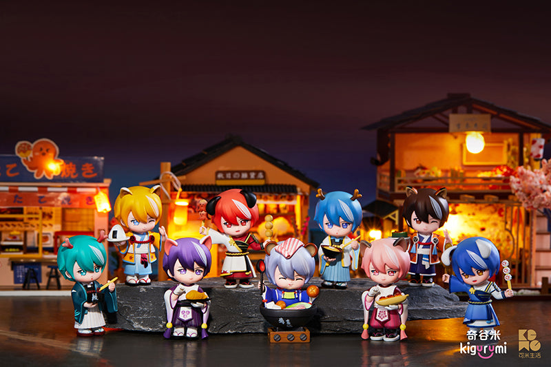 Cartoon characters with various objects in Love Canteen Blind Box Series.