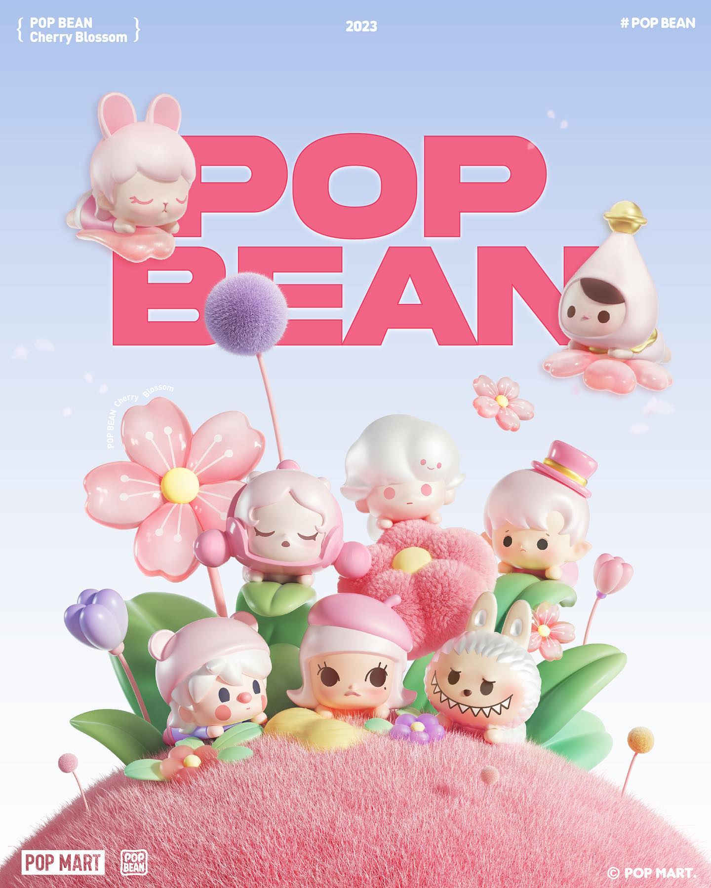 Pop Beans - Cherry Blossom by Pop Mart