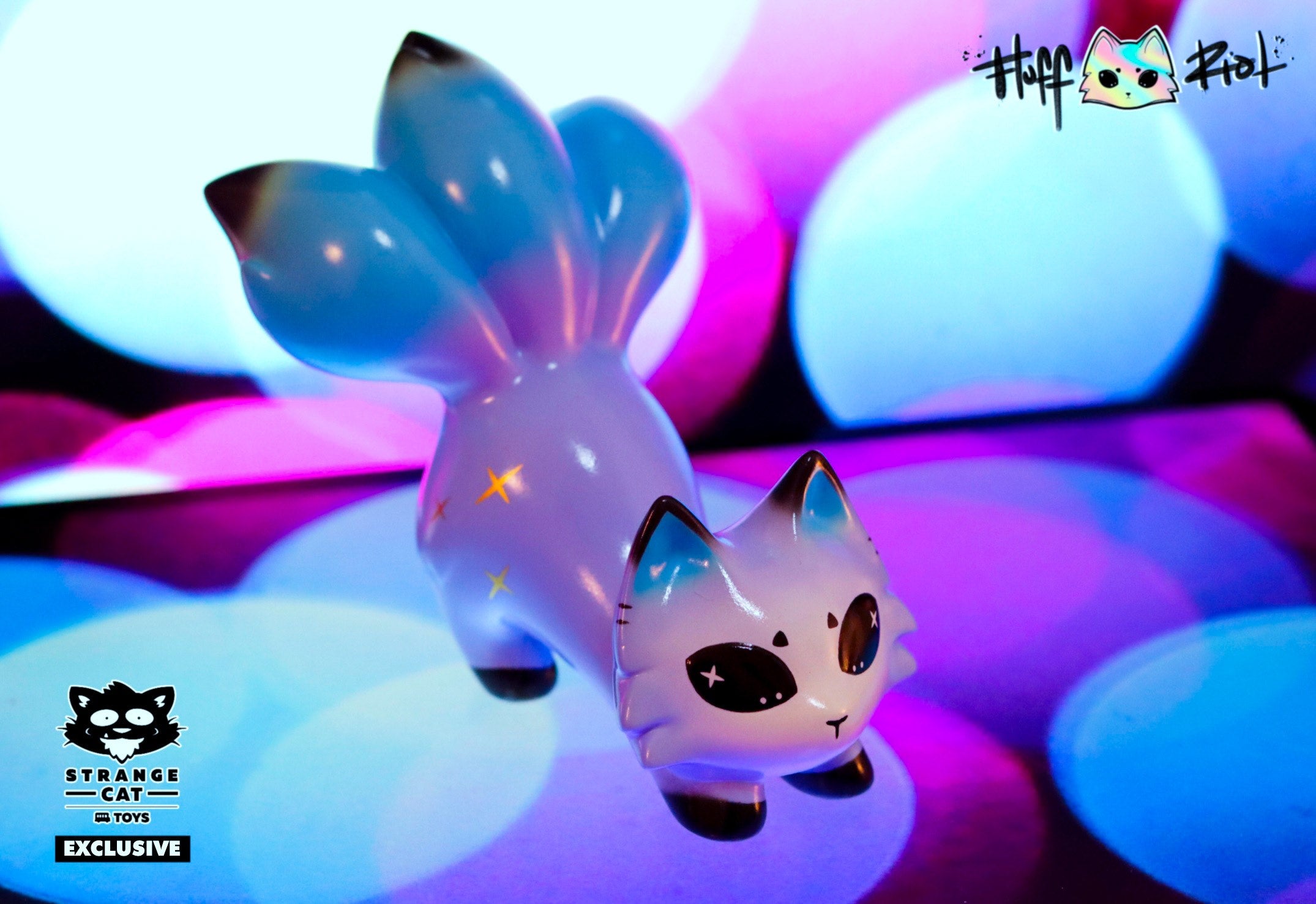 Khali by Fluff Riot toy animal figure with cartoon cat design and limited edition details.