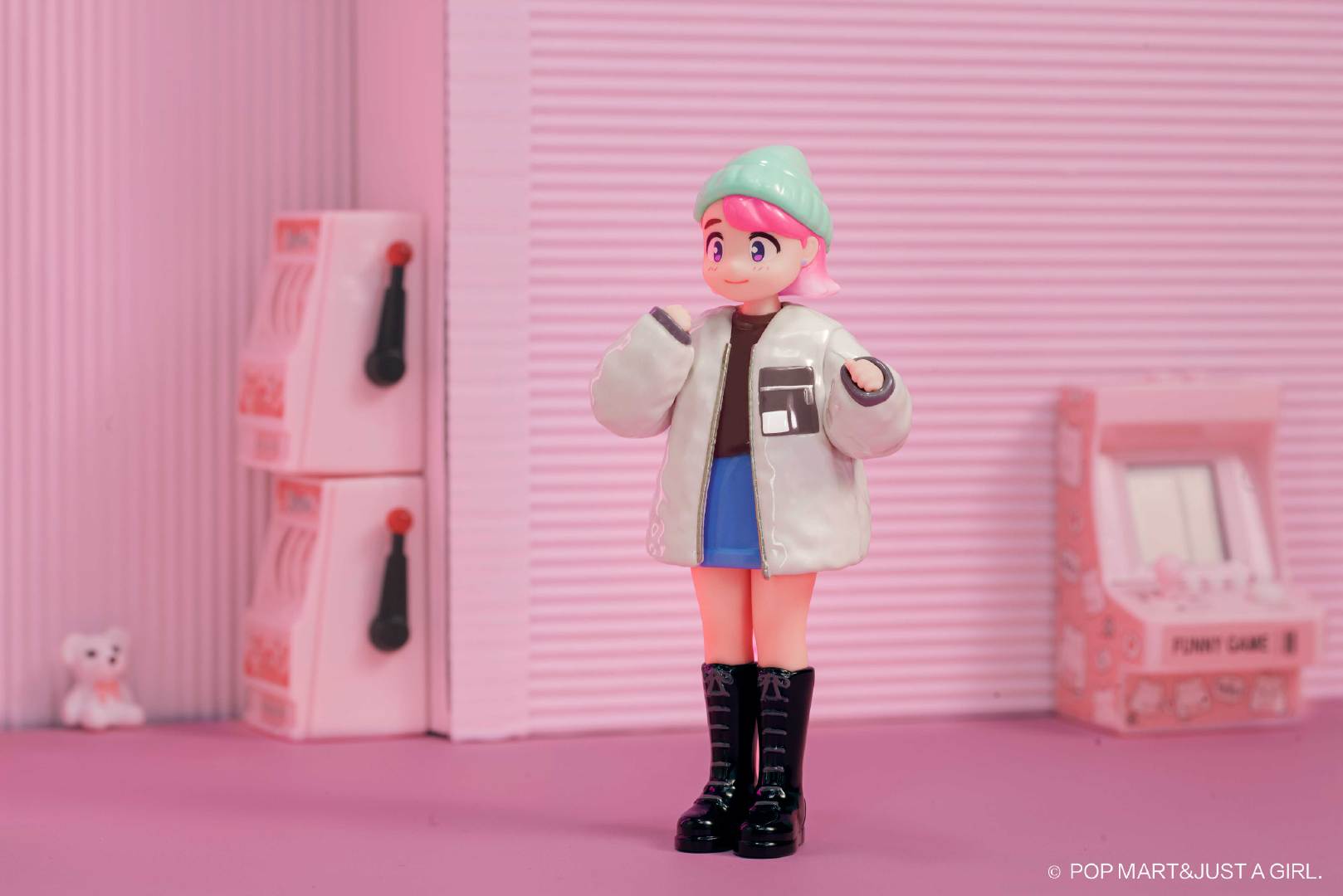 A toy figurine of a girl from JUST A GIRL NORI'S Morning Blind Box Series.