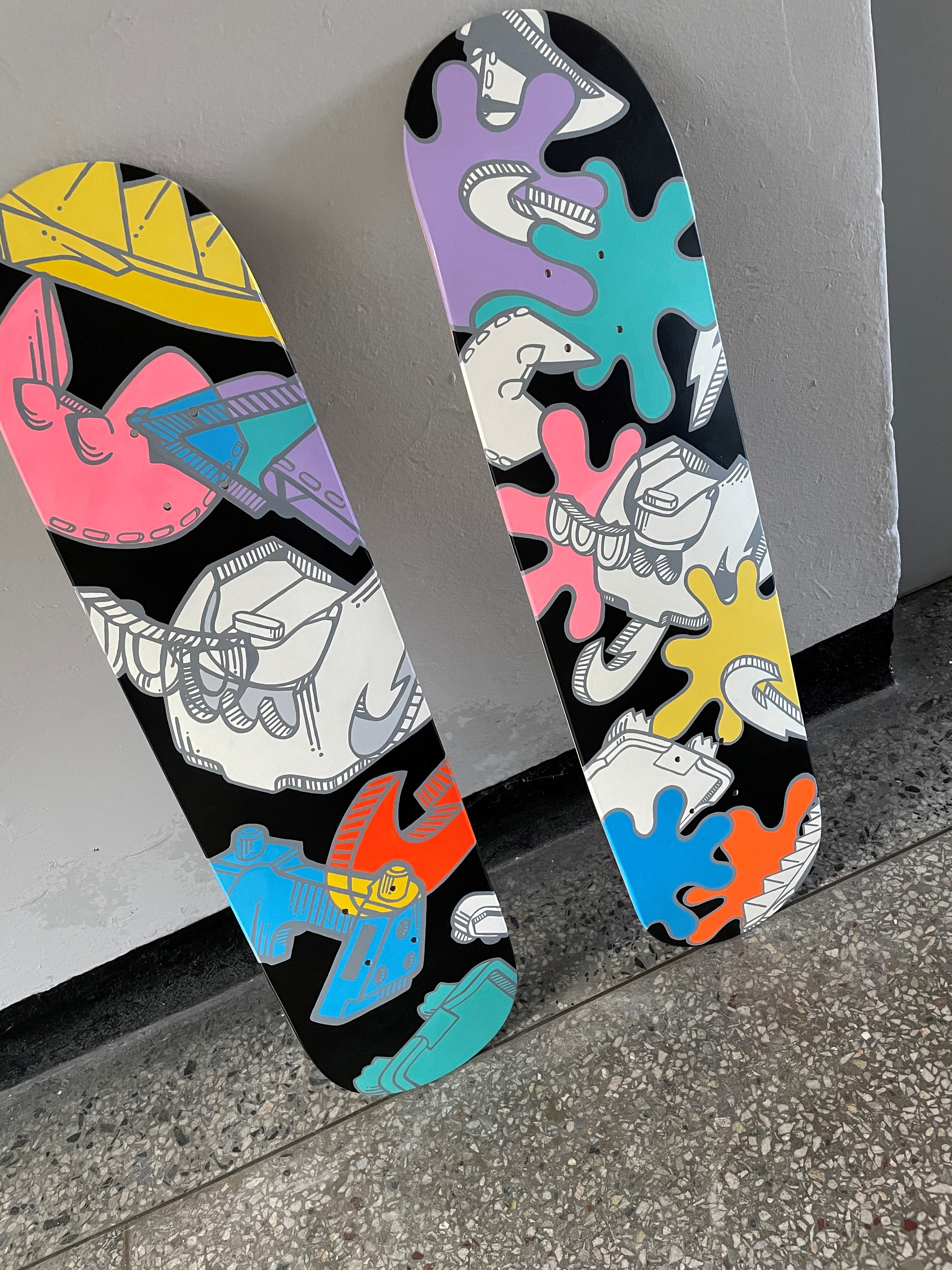 Custom Painted Skate Deck by Rato Kim