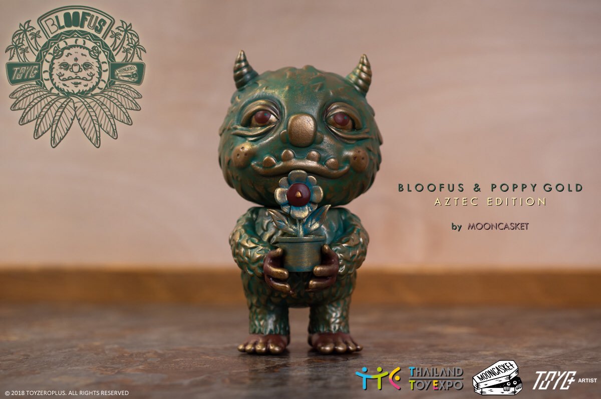 Aztec Bloofus & Poppy Gold TTE 2018 Exclusive by Mooncasket x ToyZero
