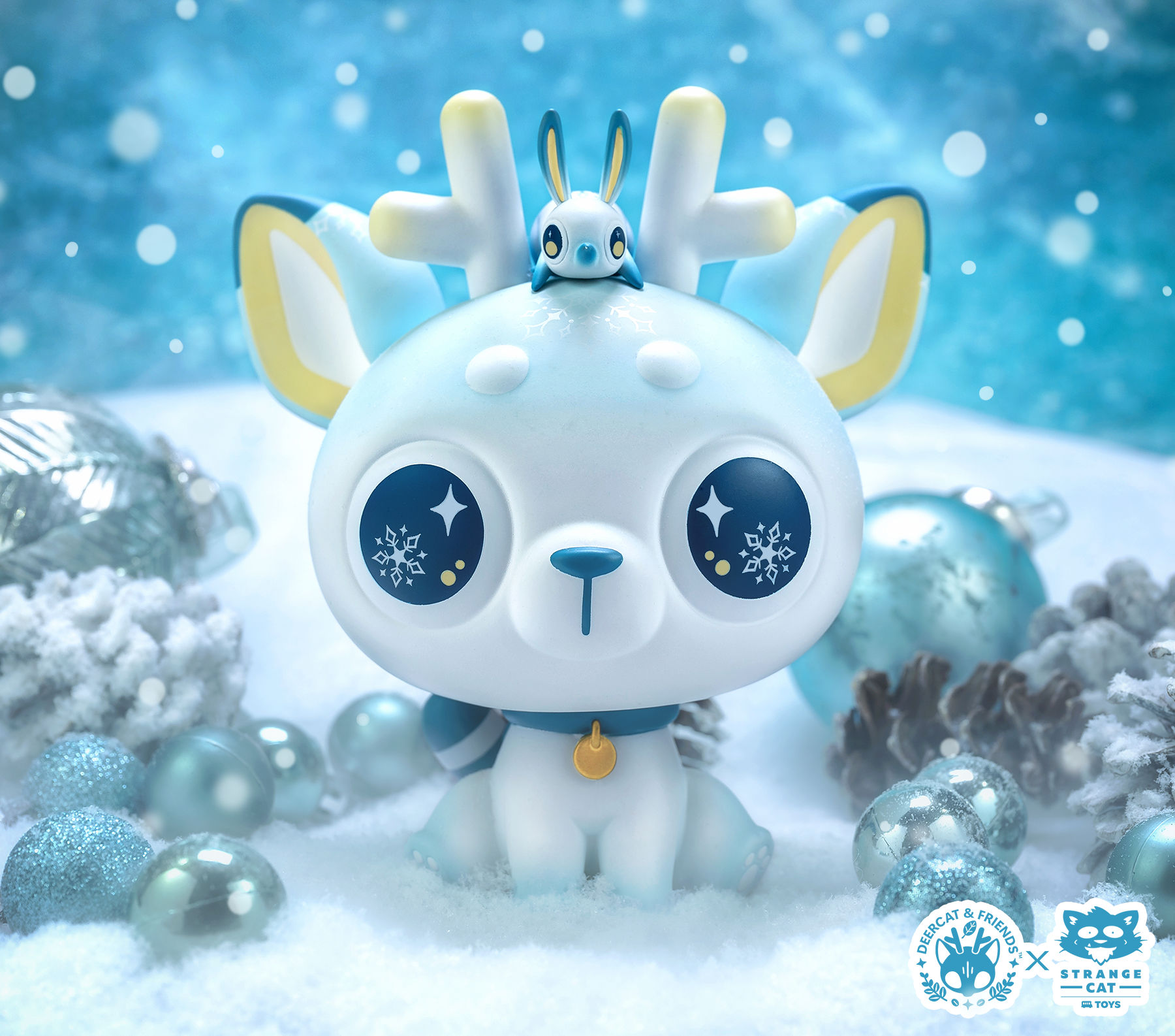 アンリ人形　ANRI ◆29/1000 ◆ 16㎝　【Winter Cheer】 DeerCat & Friends - Winter Edition By Amber Aki Huang