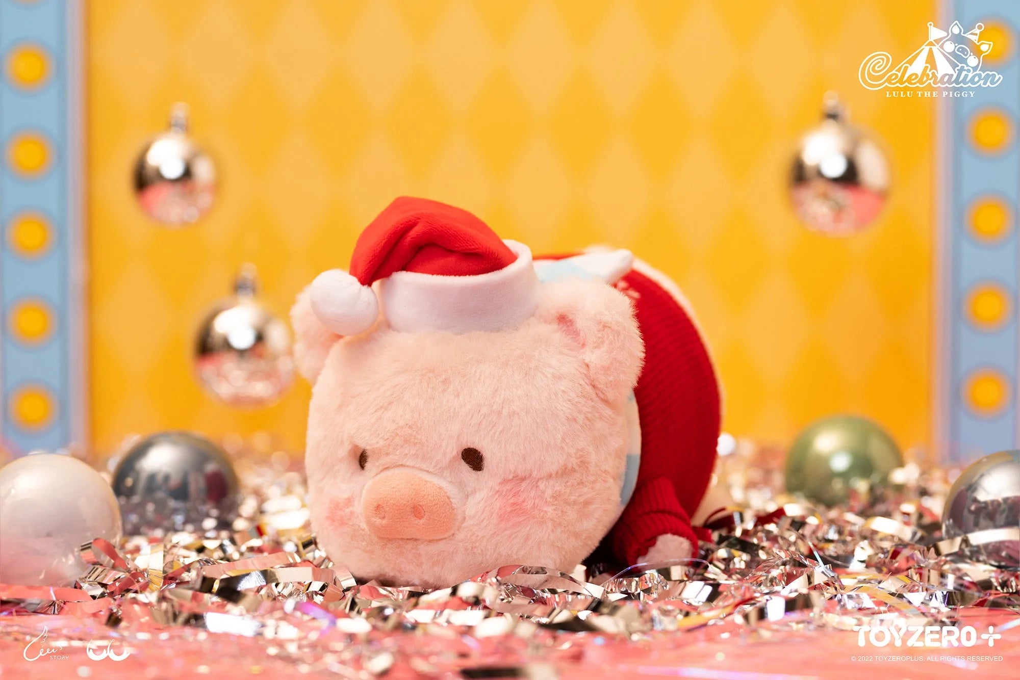 LuLu The Piggy Christmasland - Santa Lulu 20 cm Plush
