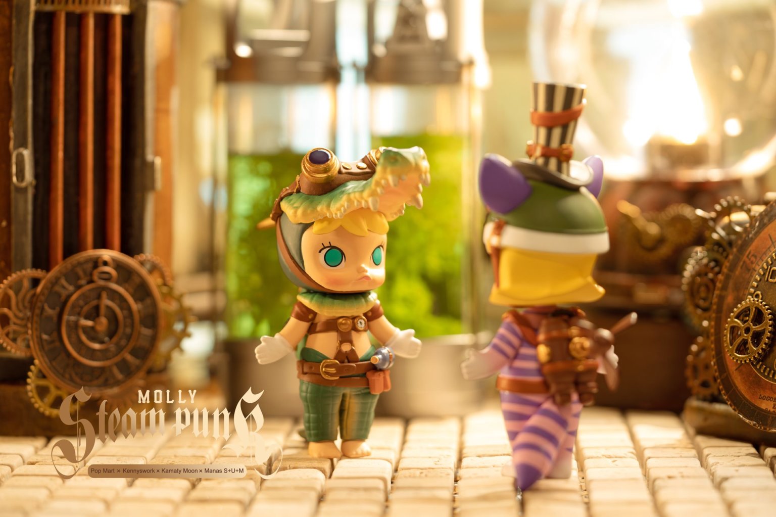 Molly Steam Punk Blind Box Series by 鐮田光司 Kamaty Moon x Kenny Wong x POP MART