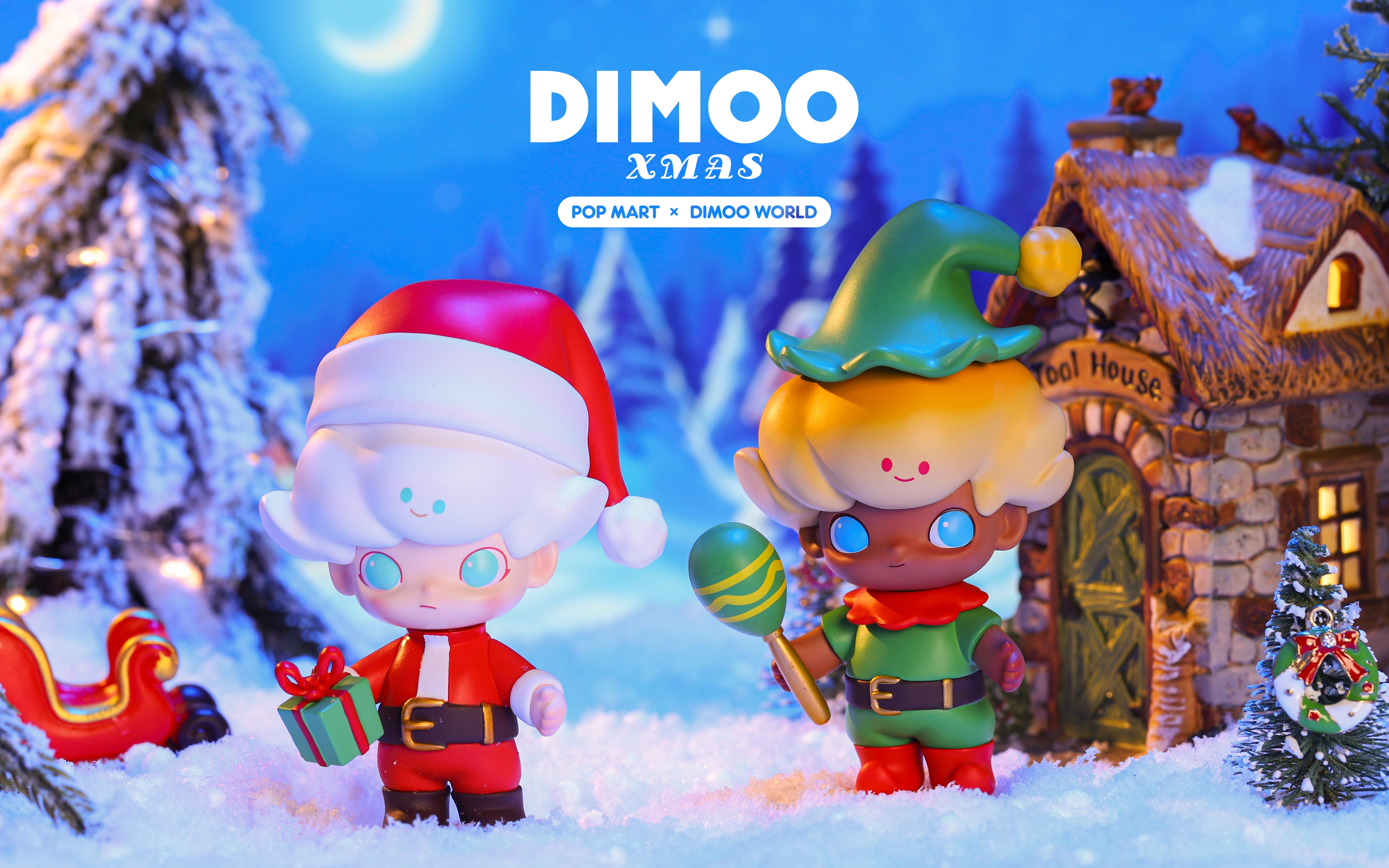 Dimoo Xmas Series by Ayan x Pop Mart Strangecat Toys