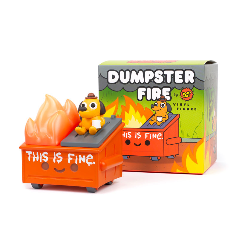 "This is Fine" Dumpster Fire Vinyl Figure by 100% Soft