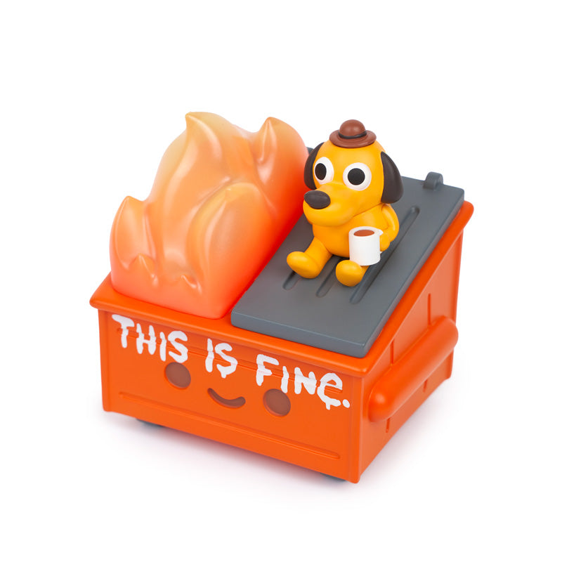 "This is Fine" Dumpster Fire Vinyl Figure by 100% Soft