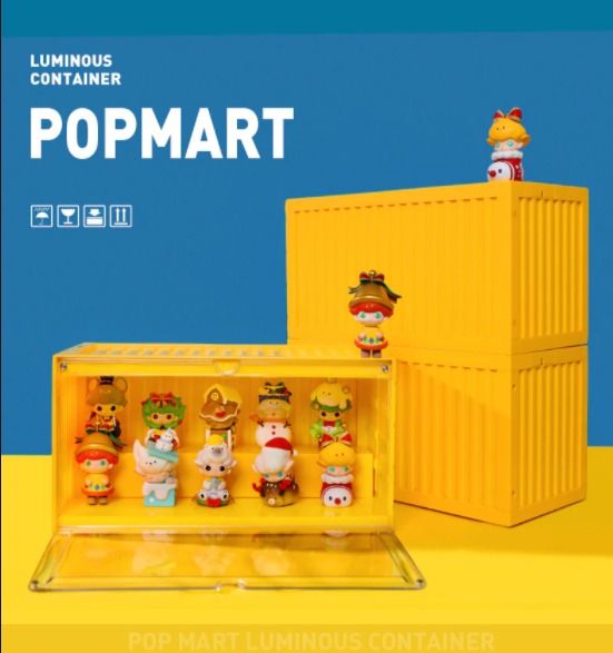Pop Mart Container luminous display Box - Yellow