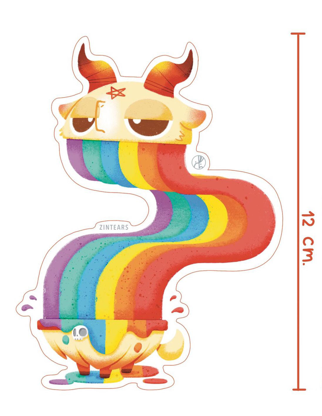 Bobbi The Baphomet - Rainbow Guts Sticker