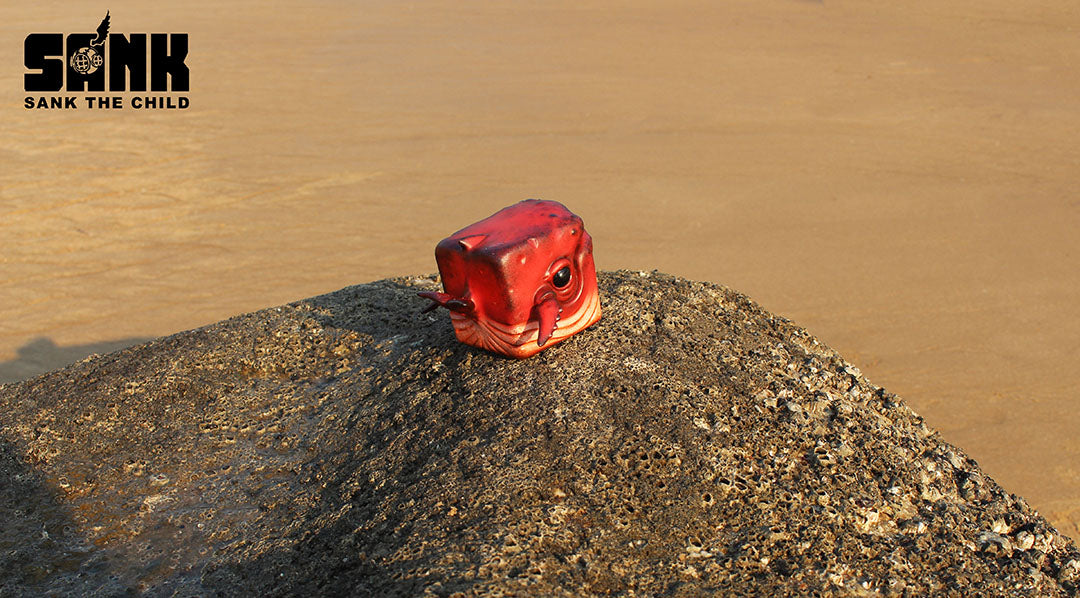 Cube Whale - Red Tide by Sank Toys