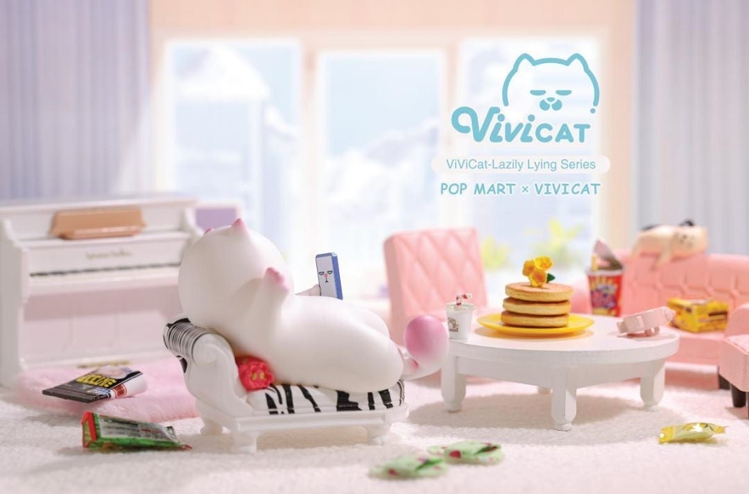 Vivicat Lazily Lying Cat Series by POP MART x Vivi Cat