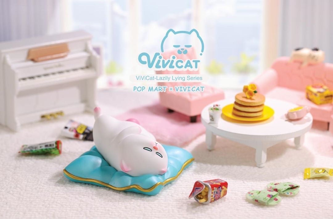 Vivicat Lazily Lying Cat Series by POP MART x Vivi Cat