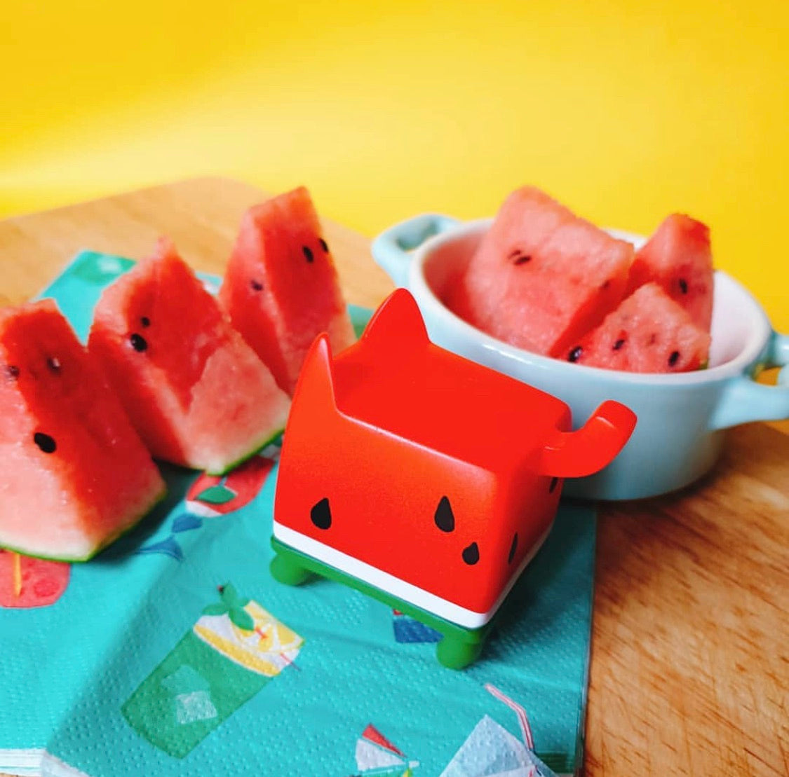 Watermelon Box Cat by Rato Kim