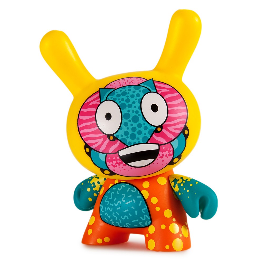 Codename Unknown 5” Dunny By Sekure D, a vibrant toy with a cartoon face and unique design.